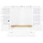 Lit simple blanc avec ports efficaces et armoires polyvalentes - Simplifiez votre espace de rangement intégré et amplement spacieux
