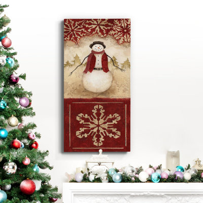 Sophistiqué bonhomme de neige II - Toile tendue avec châssis de qualité supérieure - prête à être accrochée
