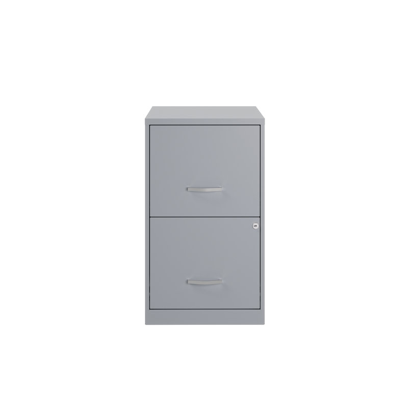 Platinum Gray 18" Deep 2-Drawer Lockable Metal File Cabinet