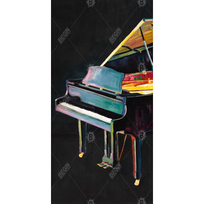 Colorful realistic piano - 15.75"x31.50" Desk mat