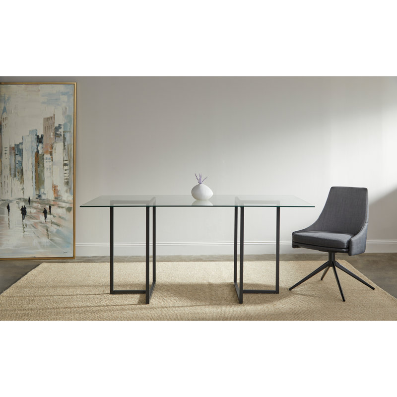 Table de salle à manger Wadley, Noir, L 66 po x l 36 po