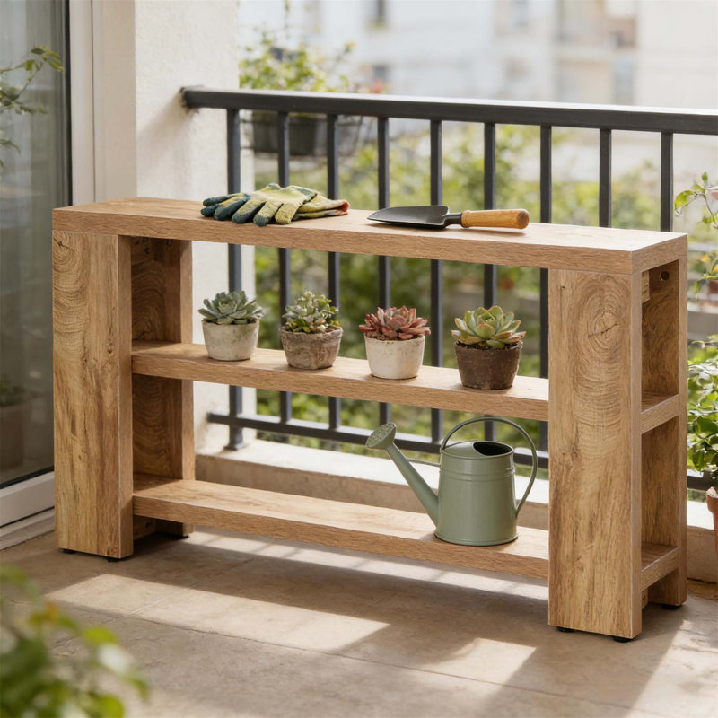 Slim 3-Tier Entryway Console Table, Space-Saving Design With Rustic Farmhouse Charm And Multi-Purpose Functionality