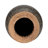 Handcrafted Decorative Terracotta & Rattan Table Vase with Artisan Texture - Modern Black Flower Vase for Home Decor, Sculptural Accent Vase for Fresh or Faux Arrangements - Durable Decorative Vase with Bold Round Silhouette, 19", Black & Brown