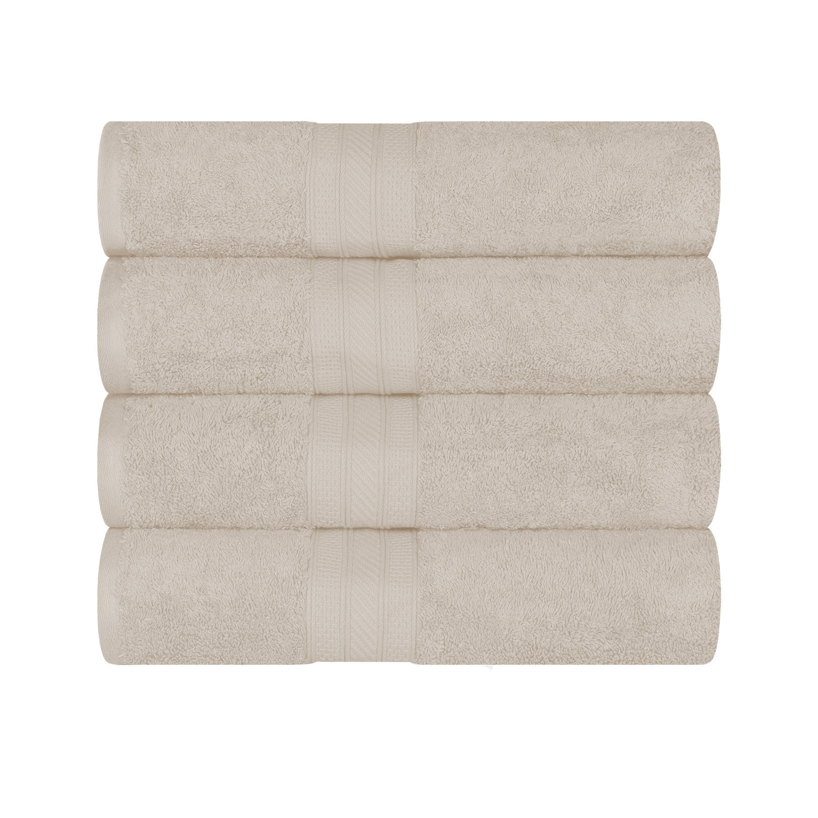 4-Piece Cotton Bath Towel Set, Ivory