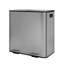Grande poubelle double en acier inoxydable avec couvercle pour la cuisine-124434857-119687195