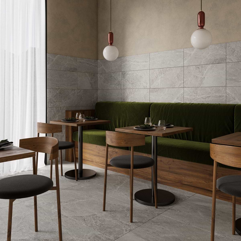 ZenTech 12x24 Matte Porcelain Tile, Silver Gray