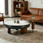 Table basse ronde blanche