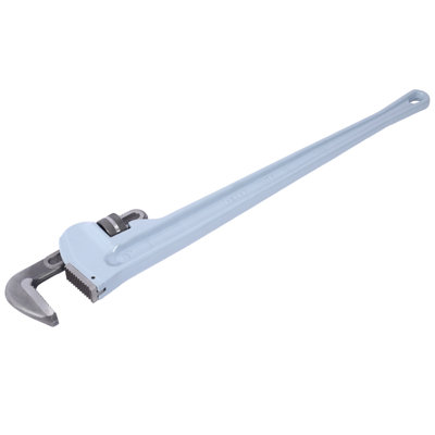 48 Inch Aluminum Pipe Wrench, Heavy Duty Straight Plumbers Wrench With 4 3/8" Opening Capacity, Lightweight & Hangable Design For Water Pipes And Automotive Repairs