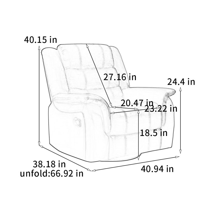 Chaise de loisirs multifonctionnelle en bois massif, Gris foncé