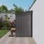 Remise de rangement extérieure 4 x 9 pi, remise à outils en métal avec toit incliné, 2 évents et 1 porte ouverte latérale