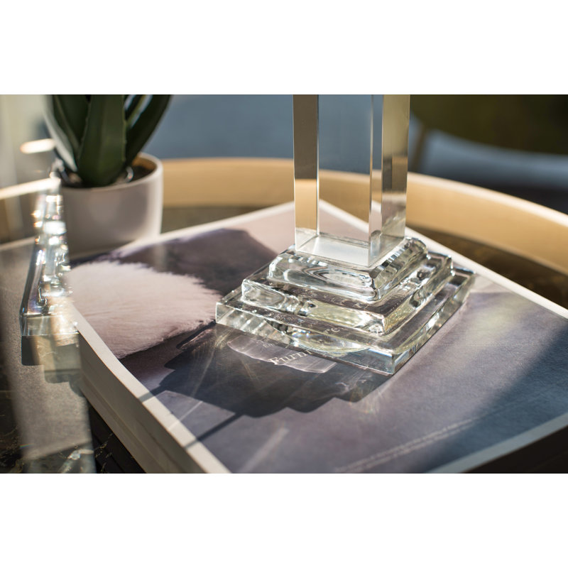 Chandelle en cristal, H 13 po x l 4 po x P 4 po