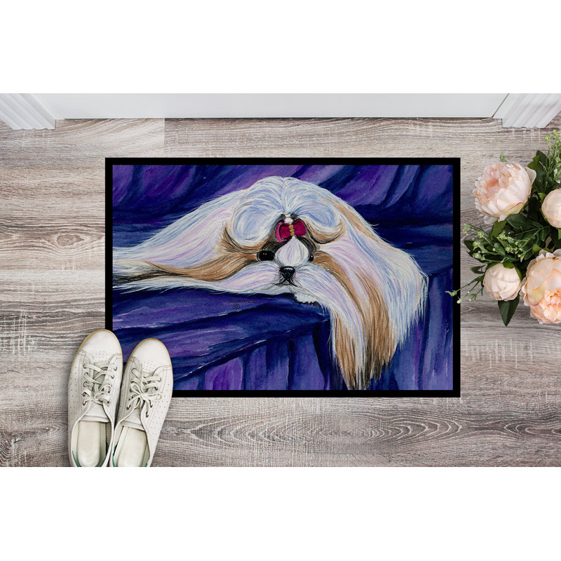 Tapis de porte intérieur antidérapant antidérapante shih tzu, Rectangle 2 pi x 3 pi
