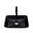 Vinnova Udine 14.5'' Black Tempered Glass Rectangular Bathroom Sink