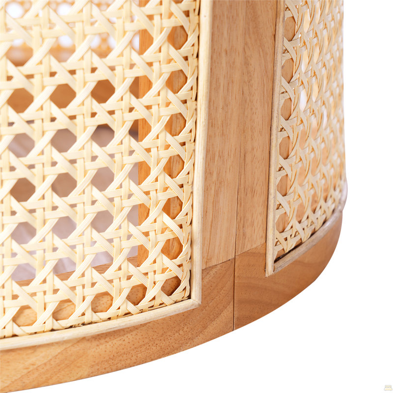 Rubber Solid Wood Side Table, Natural