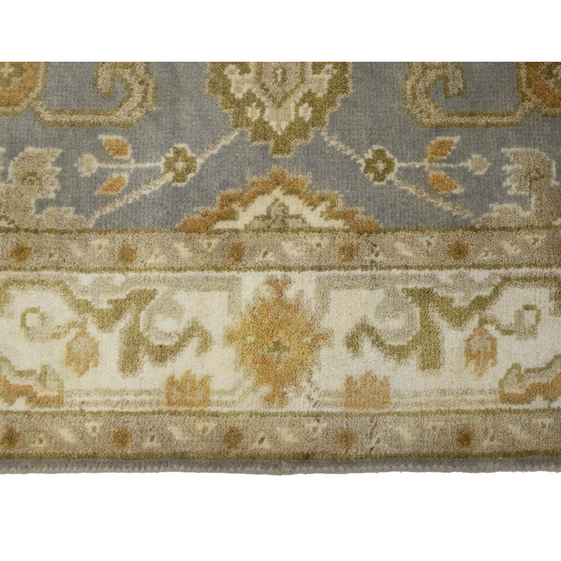 Tapis oriental gris Oushak Chobi Mute 4X6