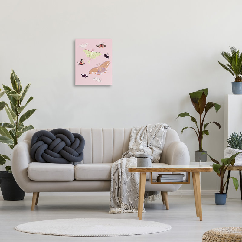 Art mural sur toile à motif de papillons variés par Sweet Melody Designs, H 20 po x l 16 po