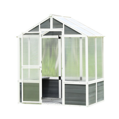 Plant Greenhouse With Drainage: 86.14''H, Waterlogging Outdoor Planting Greenhouse: 76''X48''x86'', Strong Connection Reinforcement