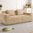 Modular 2-Seater Loveseat Boneless Sofa Cloud Sectional Couch with Deep Plush Seating & Throw Pillows, Corduroy Fabric Modern Sofa for Living Room, No Assembly Needed-157520191