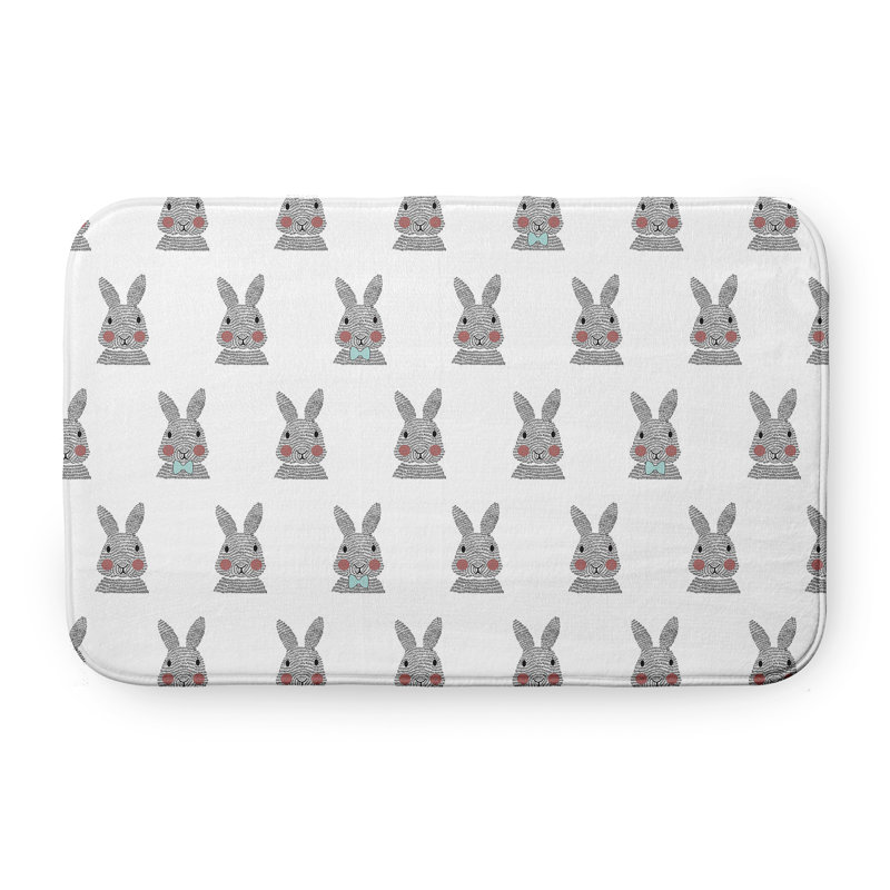 Tapis de bain Borislav Funky Junky, L 21 po x L 34 po, Bleu clair