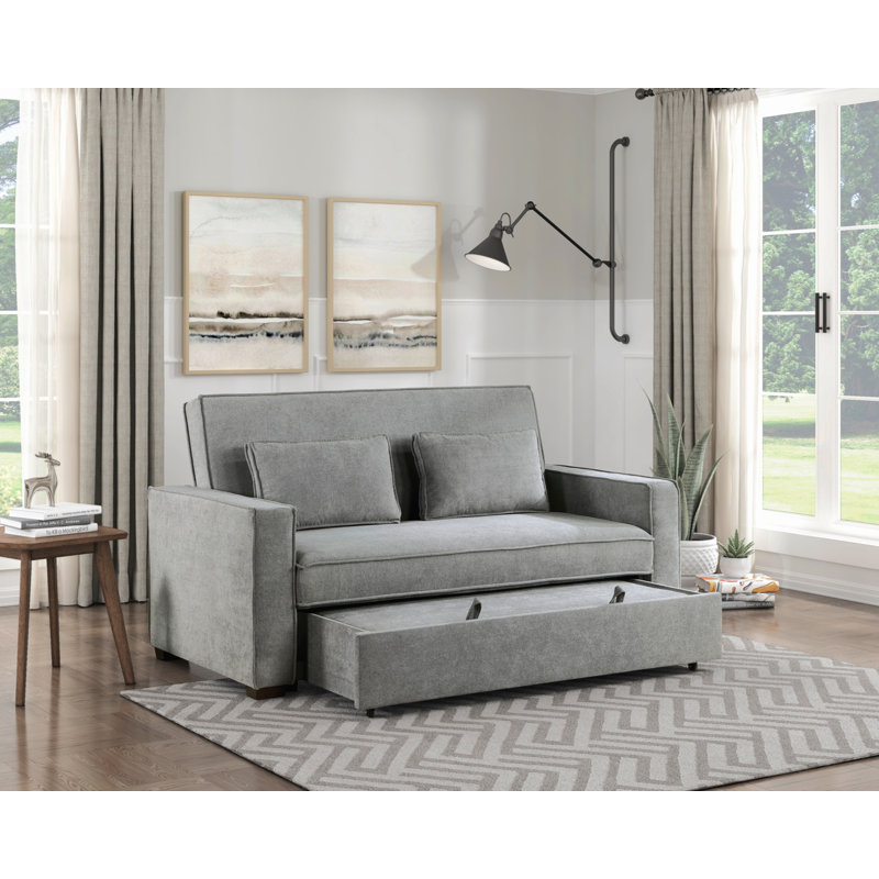Canapé-lit de style moderne et contemporain avec lit gigogne de 71,5 po Chasan