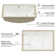 TOBILI 15.75'' White Ceramic Rectangular Bathroom Sink with Overflow