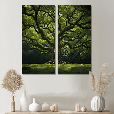 Chêne vert, puissance de la forêt - art mural vert