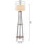 Lampe sur pied avec trépied haut de 65 po Lilianna - Noir-847852889