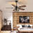 42 Inch Fine Net Caged Ceiling Fans with Lights, Dual Finish 5 Black Walnut Blades Hanging Fan, Rustic Ceiling Fan with Remote Control for Farmhouse Indoor/Outdoor Use-909578261