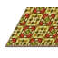 Tapis jaune en laine géométrique-383199875