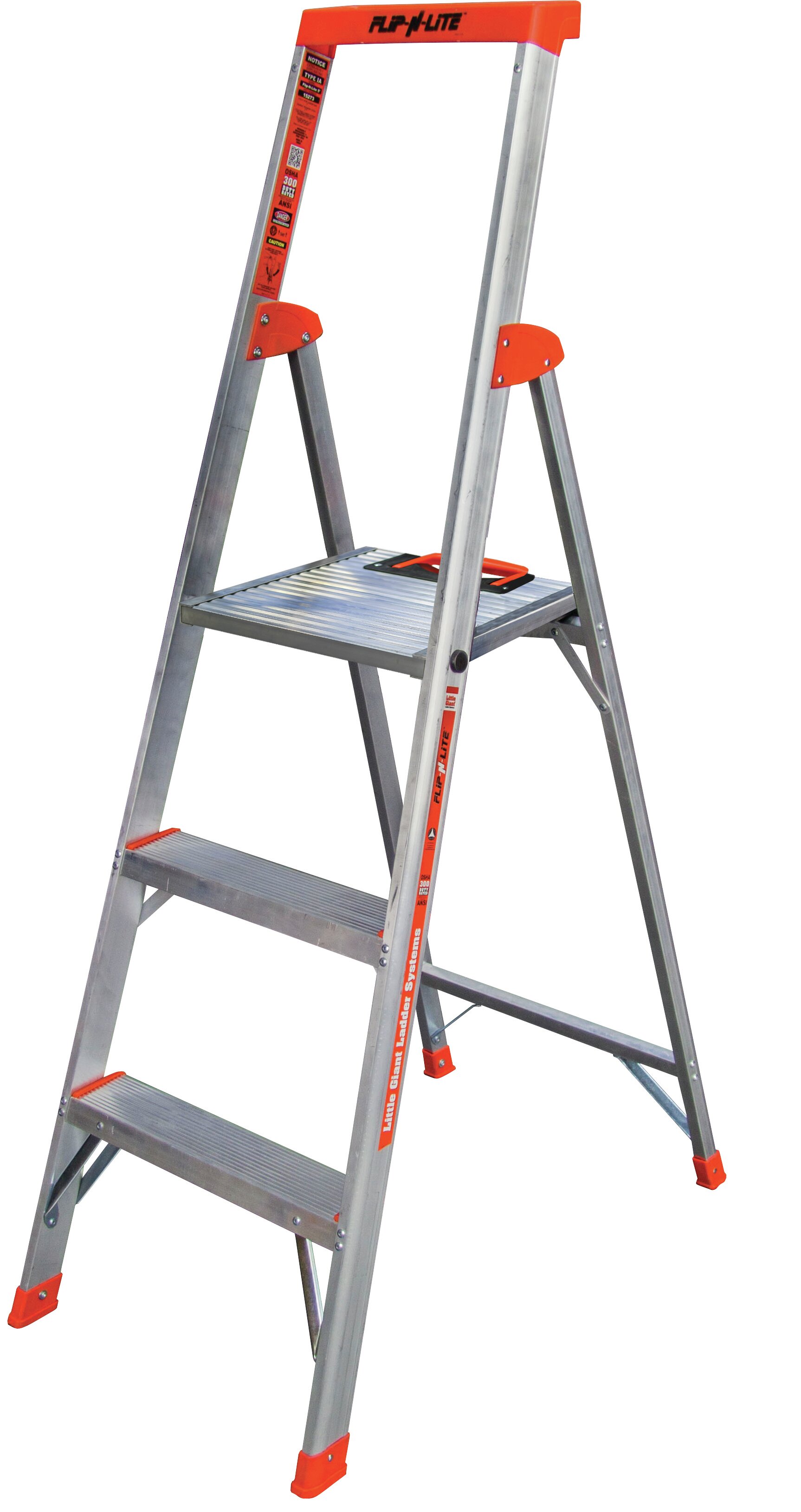 Little Giant Ladders, Safety Step, 3-Step, 3 Foot, Step Stool, Aluminum,  Type 1A, 300 lbs Weight Rating, (10310BA) 