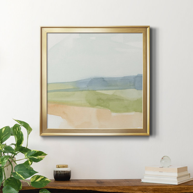 Toile encadrée Pastel Slopes I-Premium - prête à être accrochée, Toile avec cadre doré, H 26,5 po x l 26,5 po x P 1,5 po