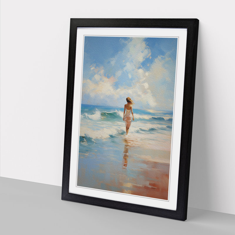 Single Picture Frame Print on Wood, Black Framed, 46cm H x 34cm W