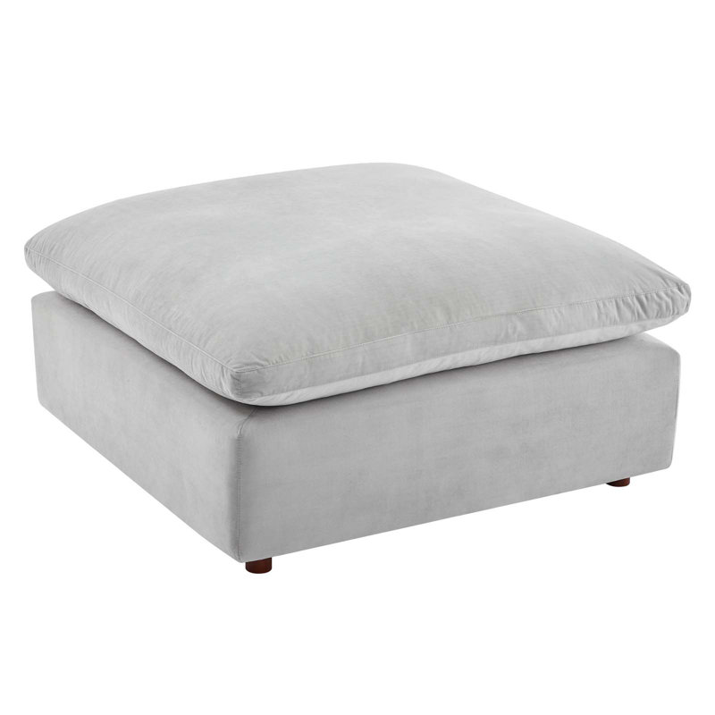 Repose-pieds Modway Commix, Velours gris clair