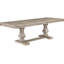 Table de salle à manger rectangulaire gris brunâtre, rallonge, 8 places, table traditionnelle grise, rallonge, traditionnelle, peut accueillir 8 personnes