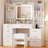 Adriel Modern Makeup Vanity With 8 Drawers & Power Outlet And Mirror Cabinet