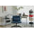 Modern Criss Cross Armrest Office Chair Ergonomic Linen Upholstery with Adjustable Height & Swivel-1530248282