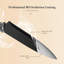 Ensemble de couteaux, ensemble de 14 couteaux de cuisine avec bloc et affûteur, lames affûtées sans effort, couteaux de cuisine de qualité supérieure inclus et 6 couteaux à steak dentelés, noir, va au lave-vaisselle