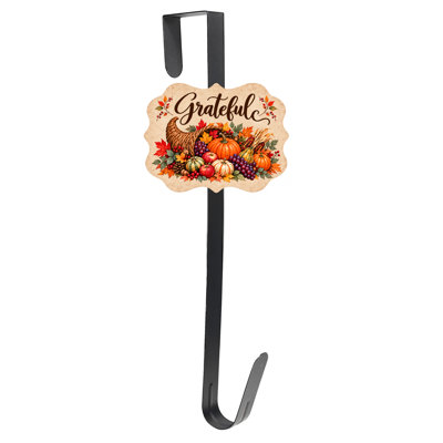 Crochet pour porte de l'Action de grâce avec plaque magnétique interchangeable - Reconnaissant