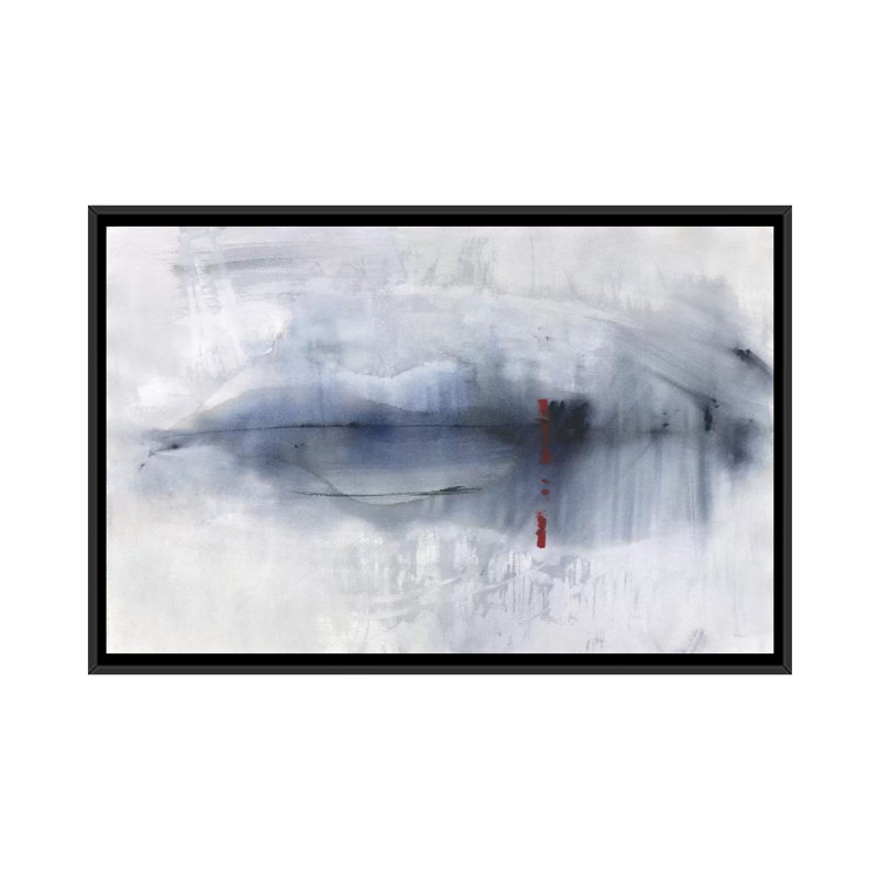 «Slate Horizon», reproduction d'art sur toile tendue, H 18 po x l 26 po x P 1,5 po, Toile avec cadre noir, Pas de tapis