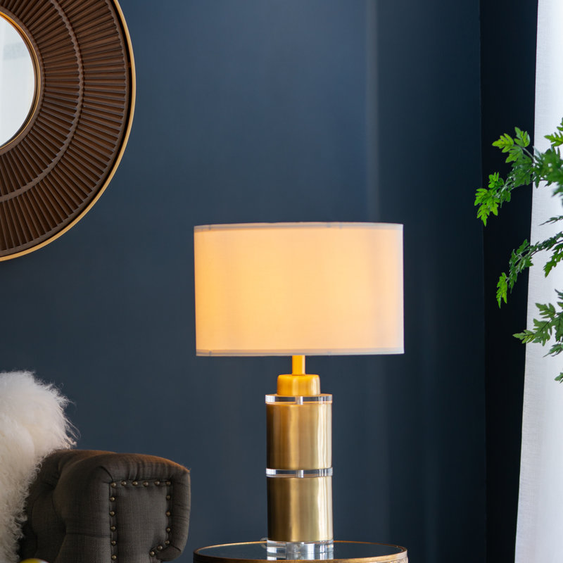 Cylinder Table Lamp with Drum Shade