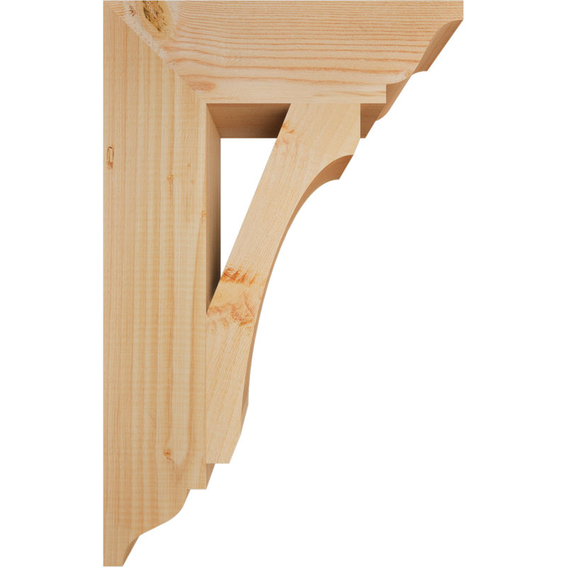 Support en bois rustique traditionnel BKTLEC01, Douglas (lisse), H 22 po x l 3,5 po x P 14 po