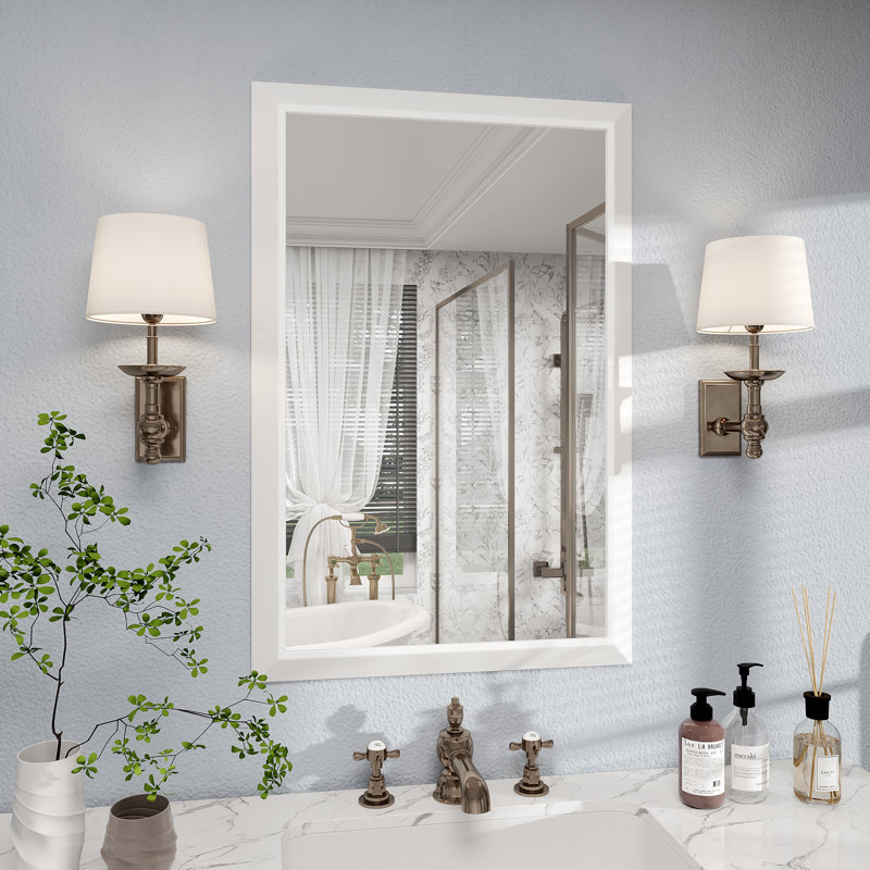 Miroir de meuble-lavabo mural Molly, 36 po x 24 po, Blanc