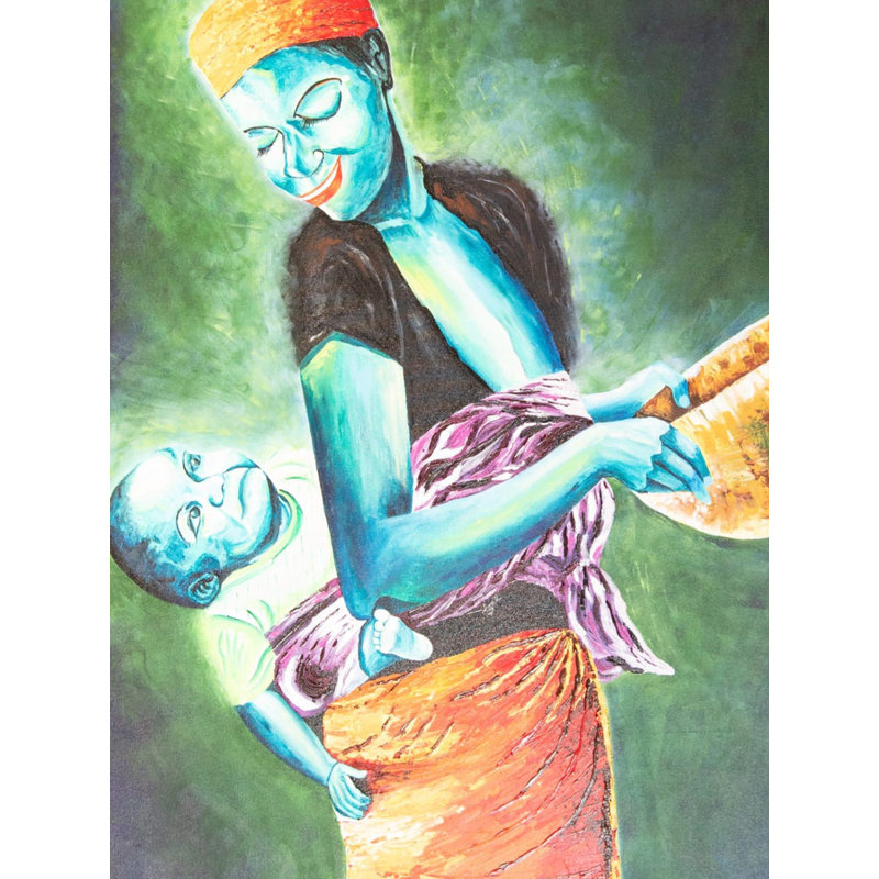 Amour de la mère | Acrylique sur toile | Par Bharati Darshan Bhat