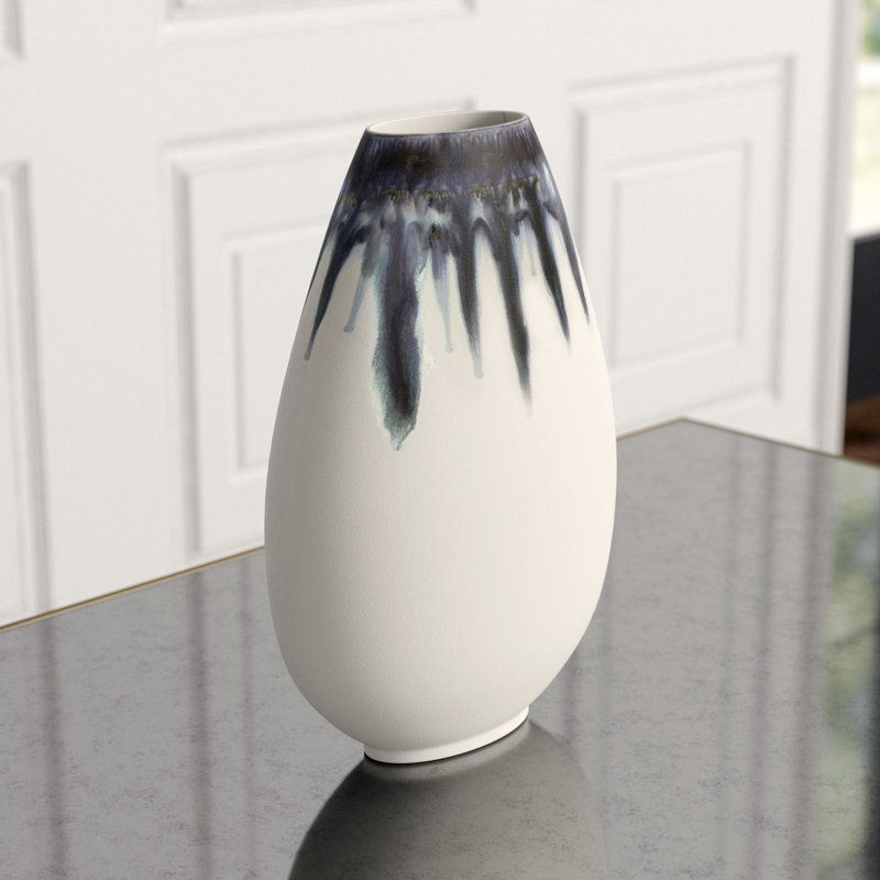 Glass Drip Table Vase, 14.25" H x 10" W x 5.25" D
