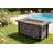 48" Fire Table With Fiberglass Wooden Tabletop