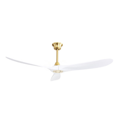 Ventilateur de plafond moderne de 60 pouces en ABS avec moteur à courant continu réversible à télécommande à 6 vitesses pour le salon de la chambre à coucher