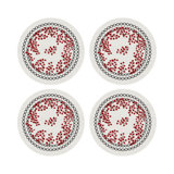 Christmas Berries Vegan Leather Round Pebble Placemat