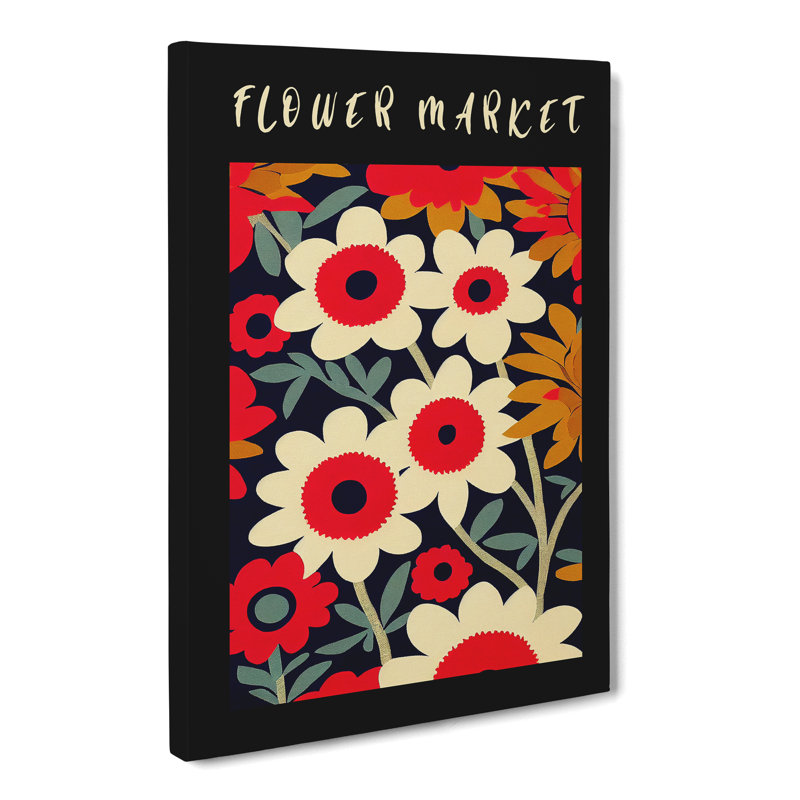 XMKTMKT-288 Flower Market Exhibition Design No.5 - Wrapped Canvas Print, 50cm H x 35cm W x 3cm D