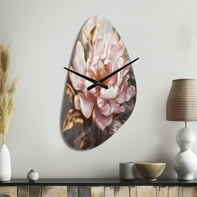 Horloge murale 3D rose