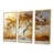 Toile avec cadre flottant or